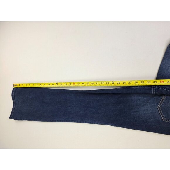 7 For All Mankind Jen 7 Size 6 Womens 31" Inseam Slim Bootcut Blue Denim Jeans - Picture 8 of 12